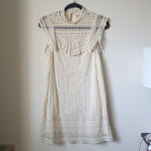 Free People Victor Victorian Lace Mini Dress - Picture 3 of 6
